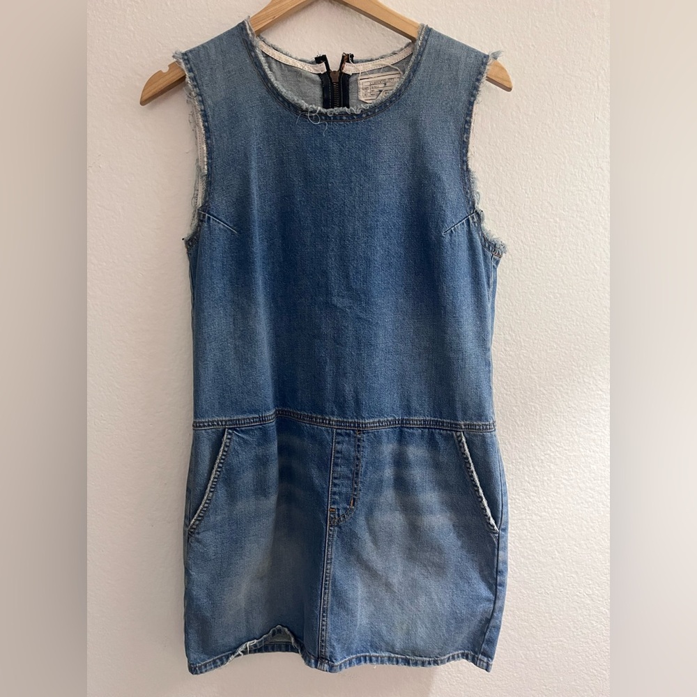 Current/Elliott Blue Denim Mini Dress